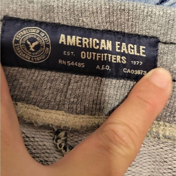 American Eagle outfitters small sweatpants gray lounge elastic ankle jogger - Picture 8 of 10